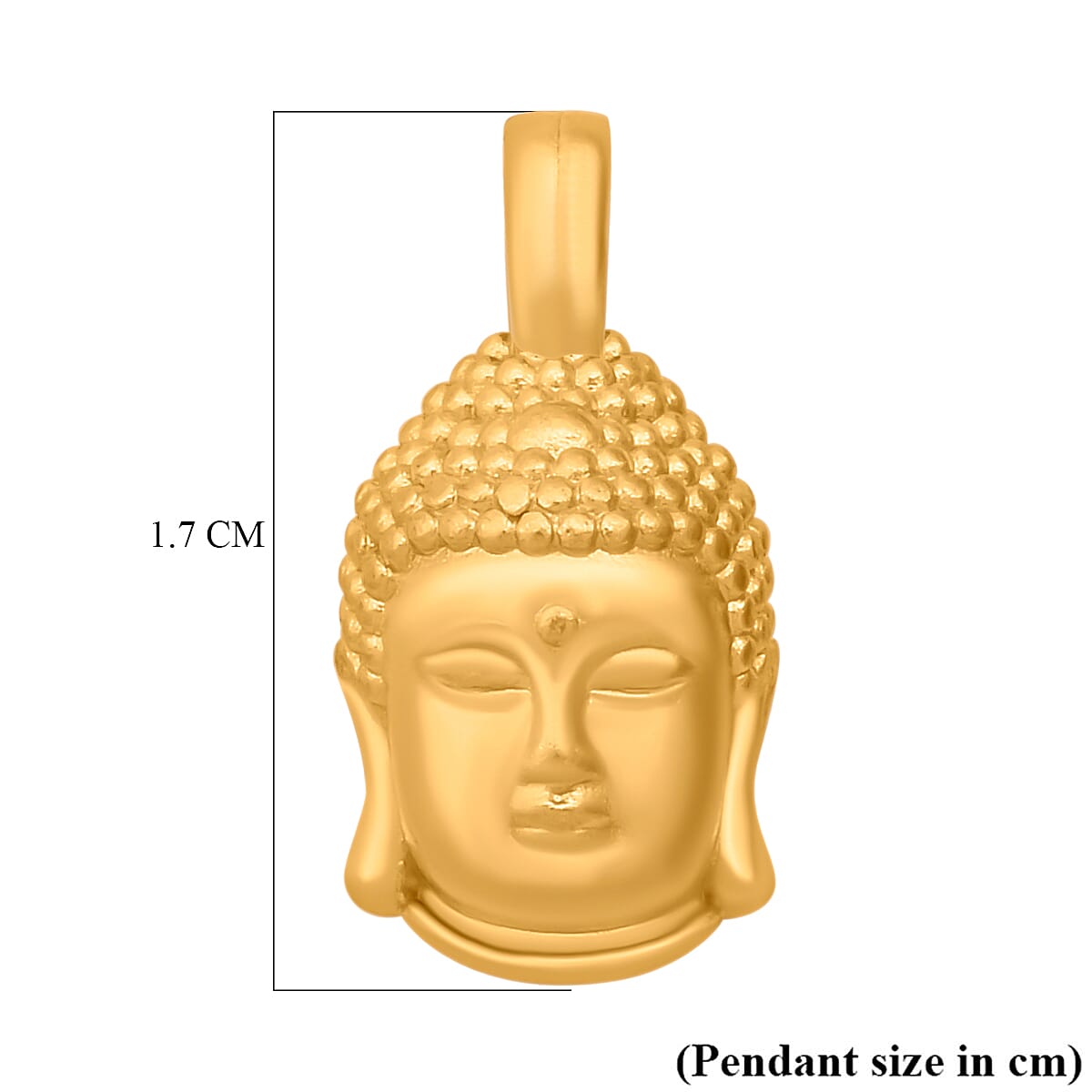 24K Yellow Gold Buddha Head Pendant 7954579 5