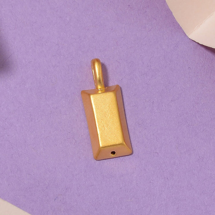First Time Ever - 24K Yellow Gold Ingot Bar Pendant (99.9 % Purity) 7832632 2