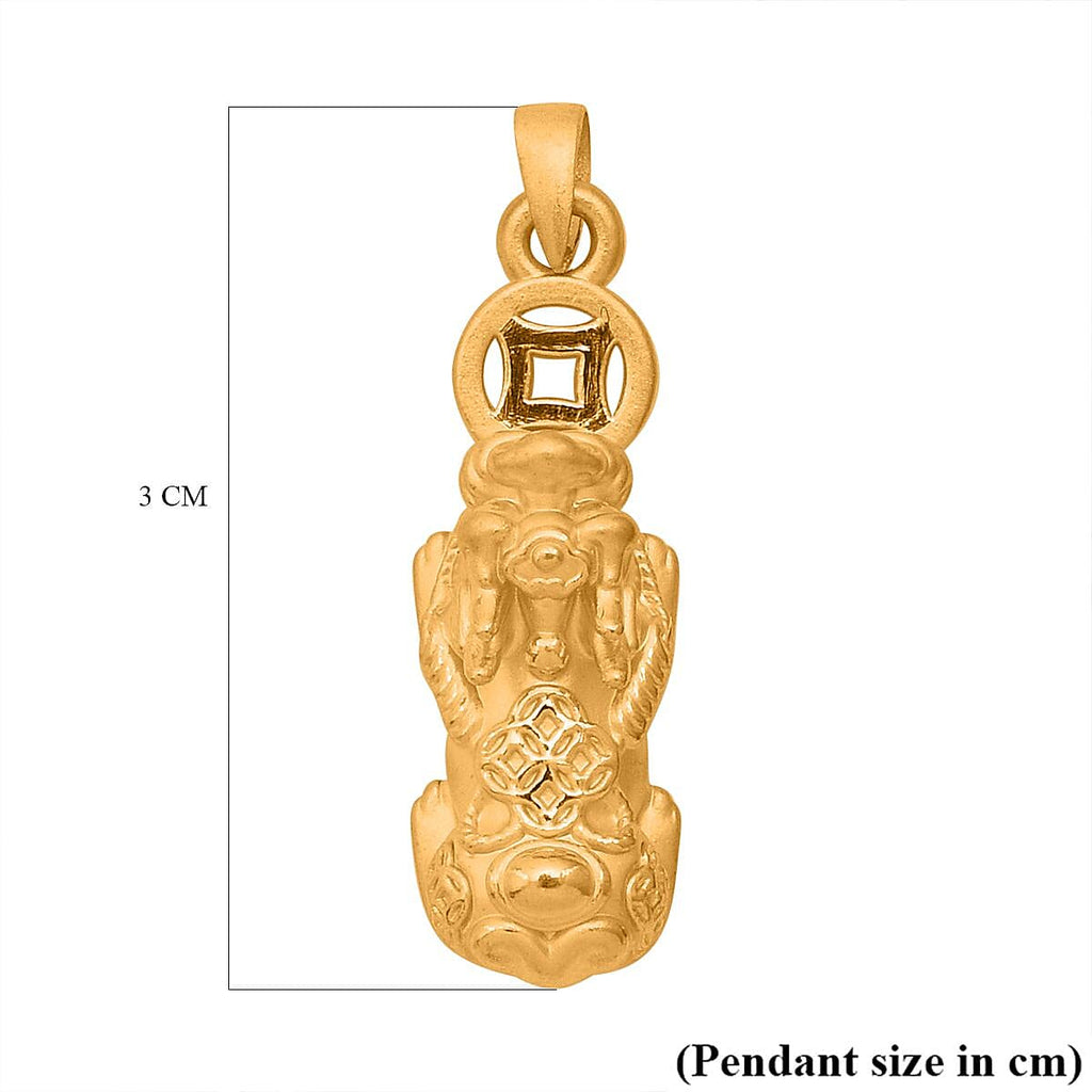 24K Yellow Gold Pixui Pendant 0.80 Grm