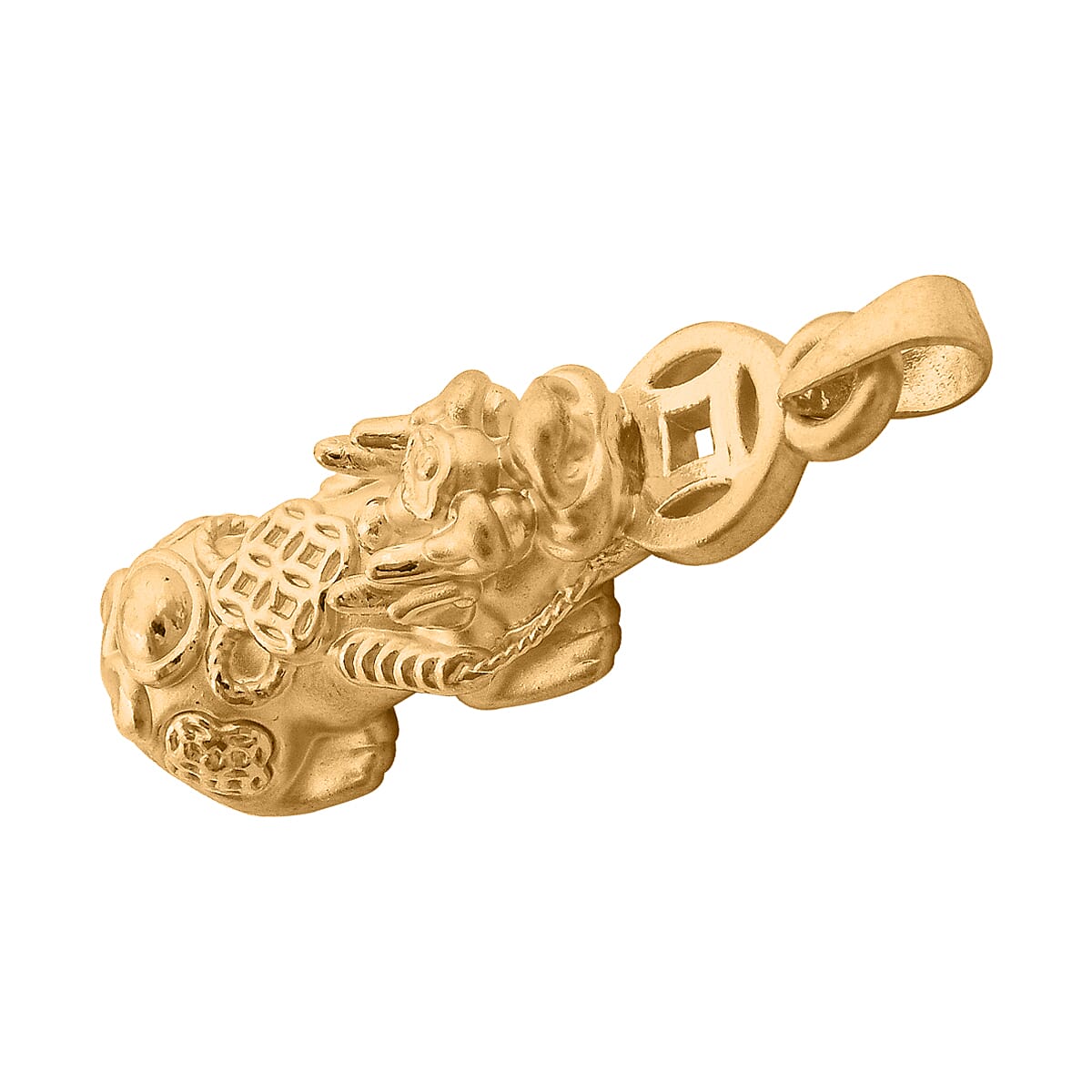 24K Yellow Gold Pixiu Pendant 7954587 3