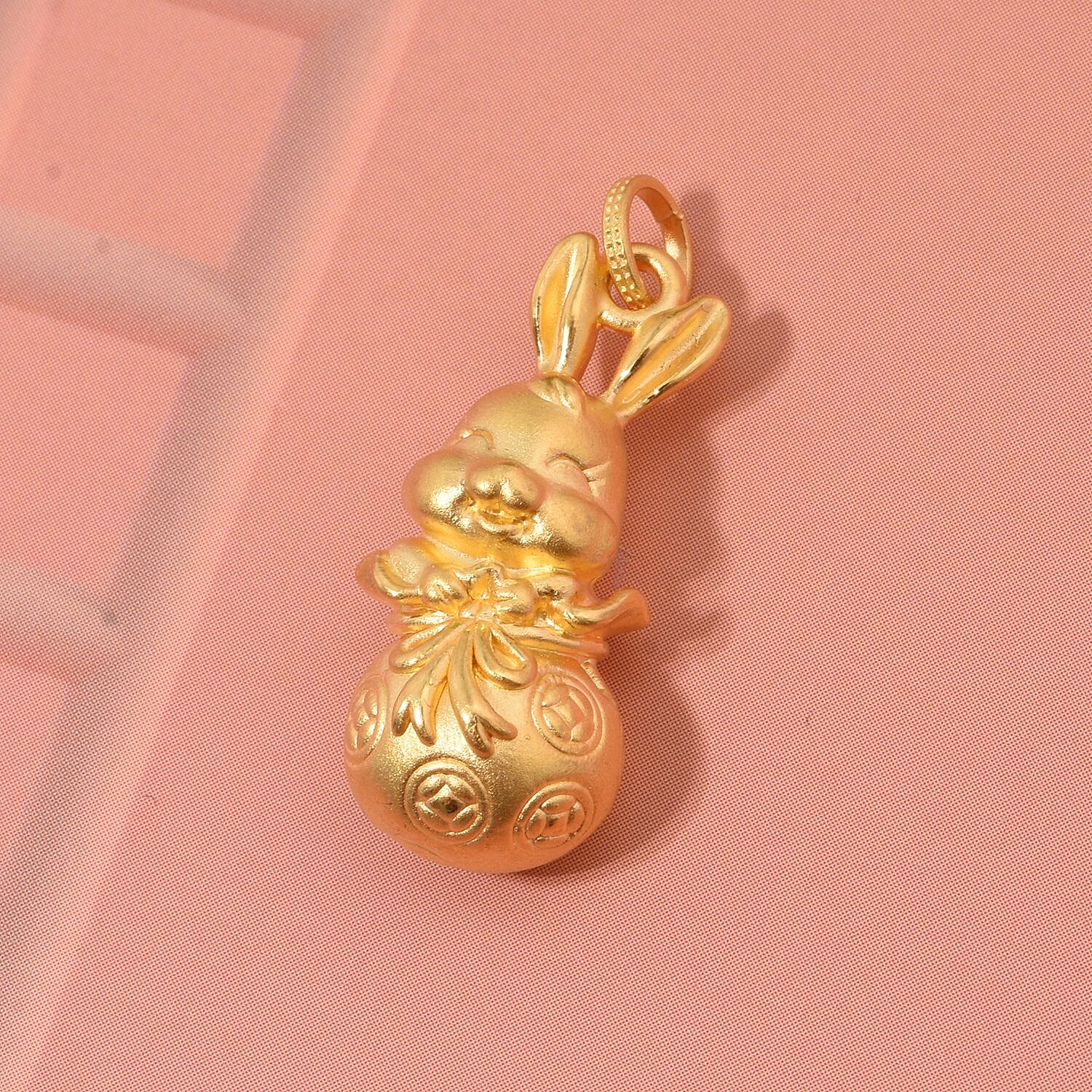 New Arrival - 24K Yellow Gold Rabbit Pendant 7991129 1