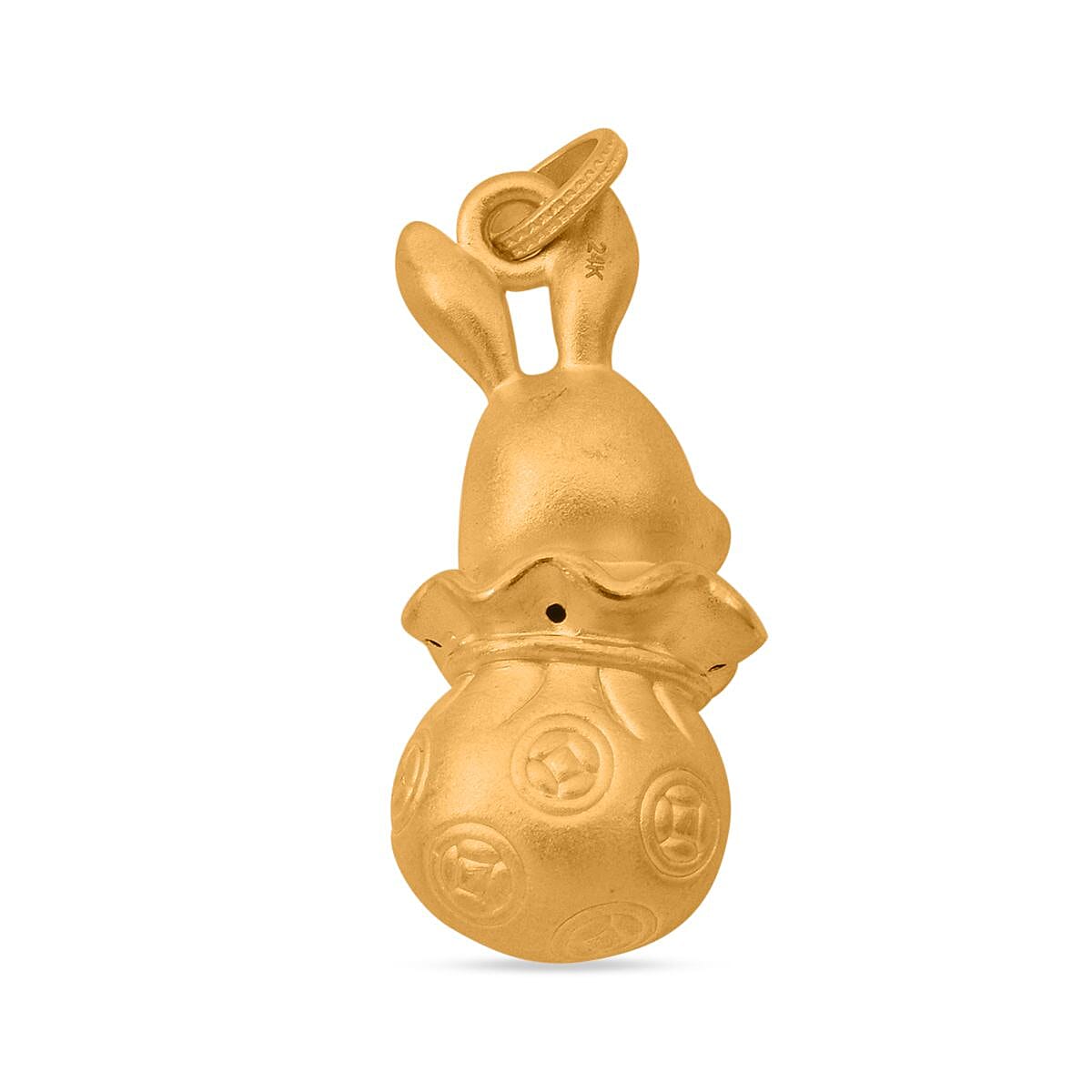 New Arrival - 24K Yellow Gold Rabbit Pendant 7991129 4