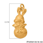 New Arrival - 24K Yellow Gold Rabbit Pendant