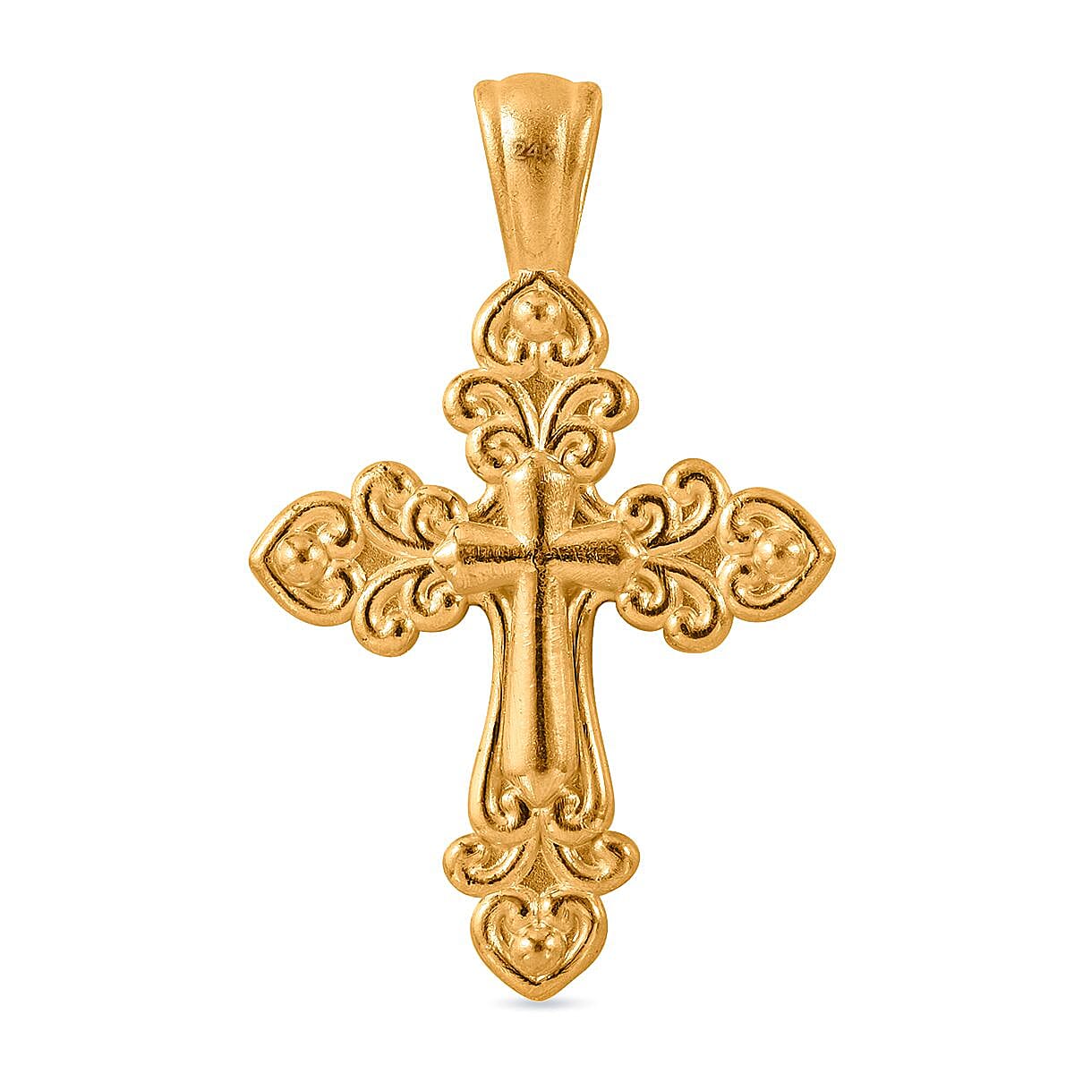 24K Yellow Gold Cross Pendant 1 Gms 7954586 4