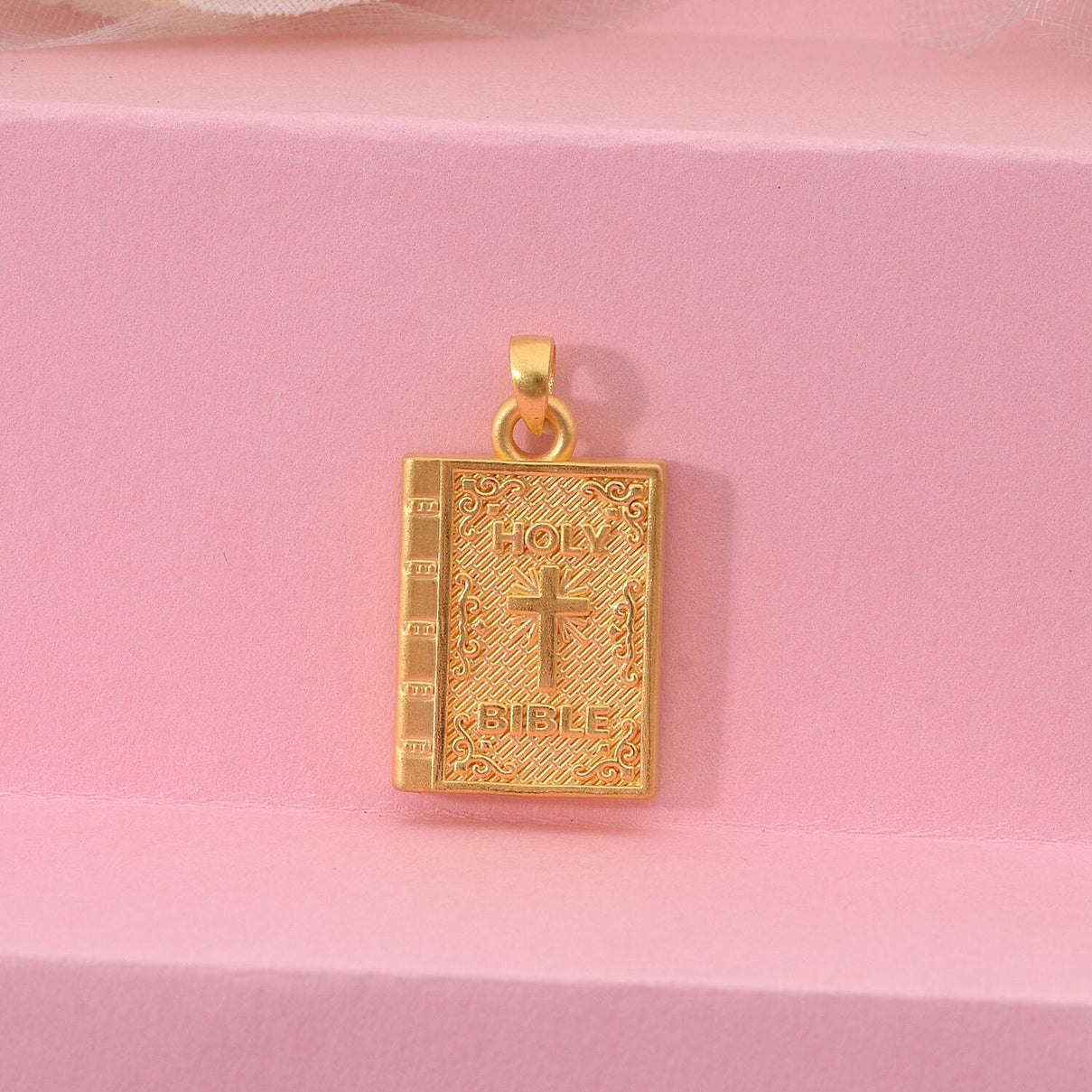 24K (99.99%) Yellow Gold Holy Bible Pendant 7954583 1