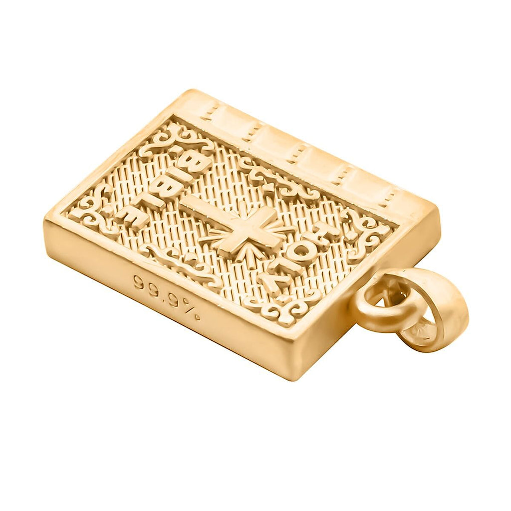 24K (99.99%) Yellow Gold Holy Bible Pendant