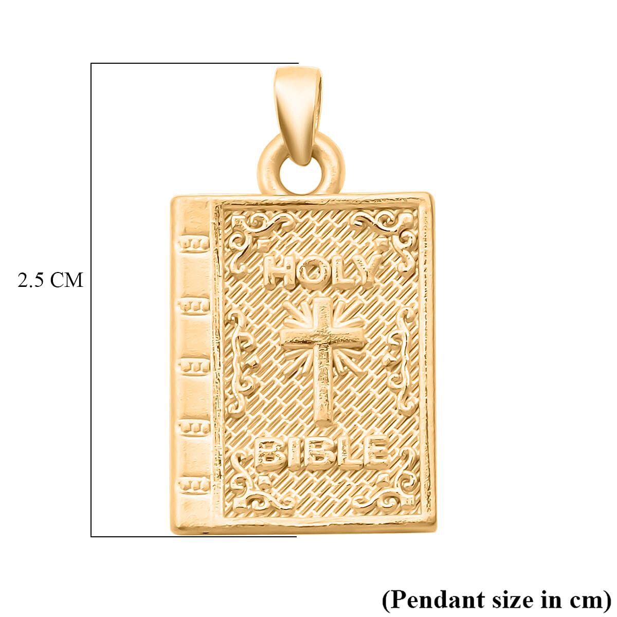 24K (99.99%) Yellow Gold Holy Bible Pendant 7954583 5