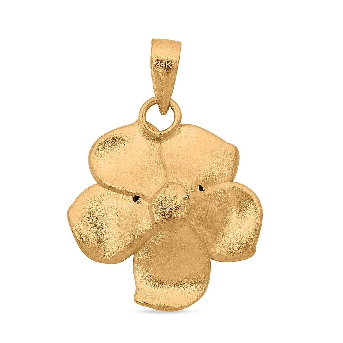 24K Yellow Gold Floral Pendant 7954584 4