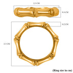 24K Yellow Gold (99.9% Gold Purity) Bamboo Ring