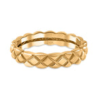 24K Yellow Gold Cross Band Ring