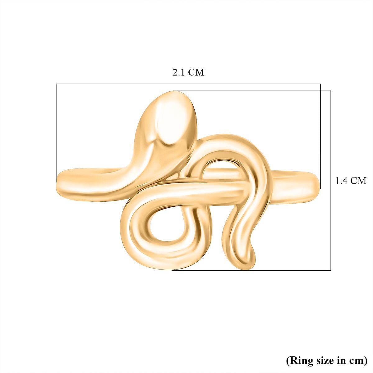 24K (99.99% Purity) Yellow Gold Serpent Ring 8133295 19