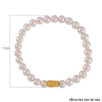 DOORBUSTER - 24K Yellow Gold White Anhui Pearl Dragon Bracelet