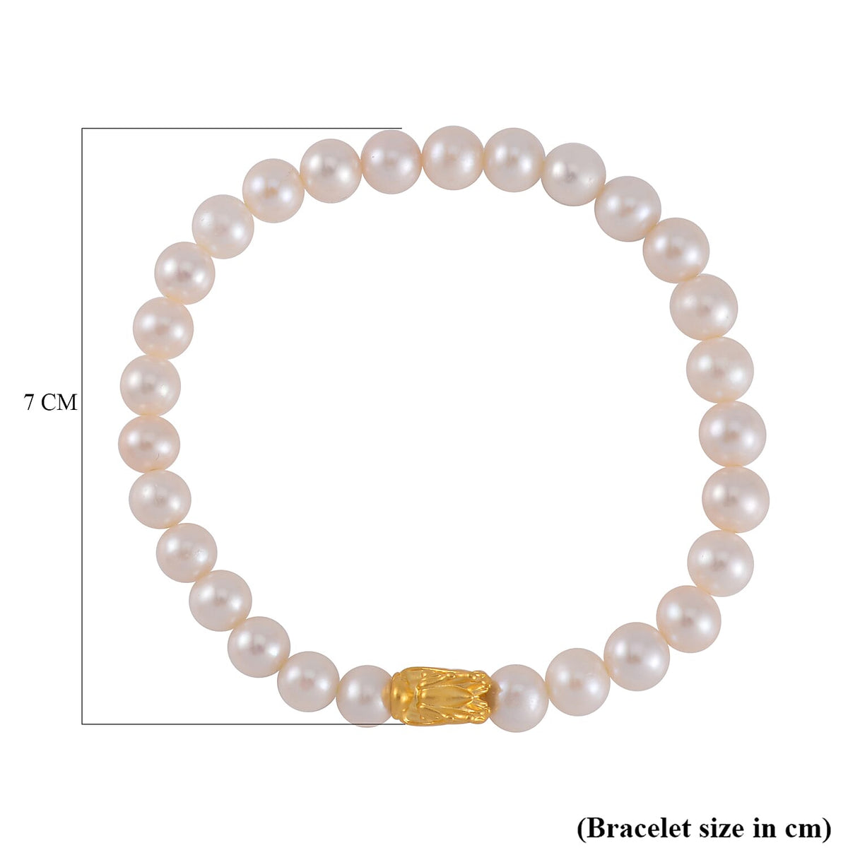24K Yellow Gold White Anhui Pearl Dragon Bracelet 7788795 5