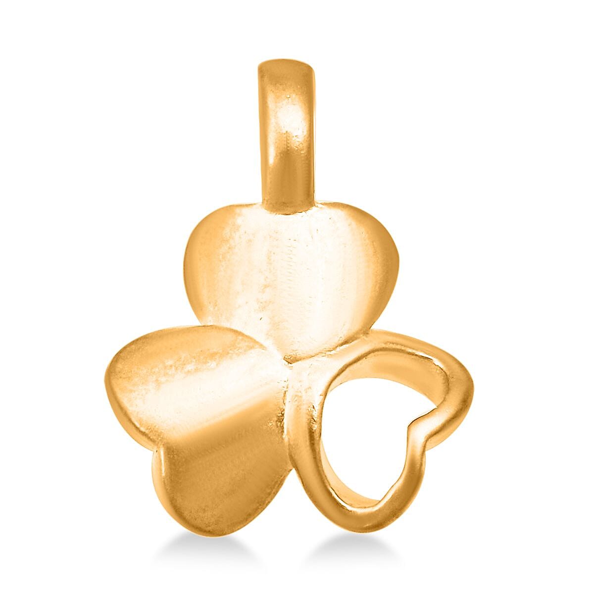 24K Yellow Gold Triple Flower Pendant 8297270 4