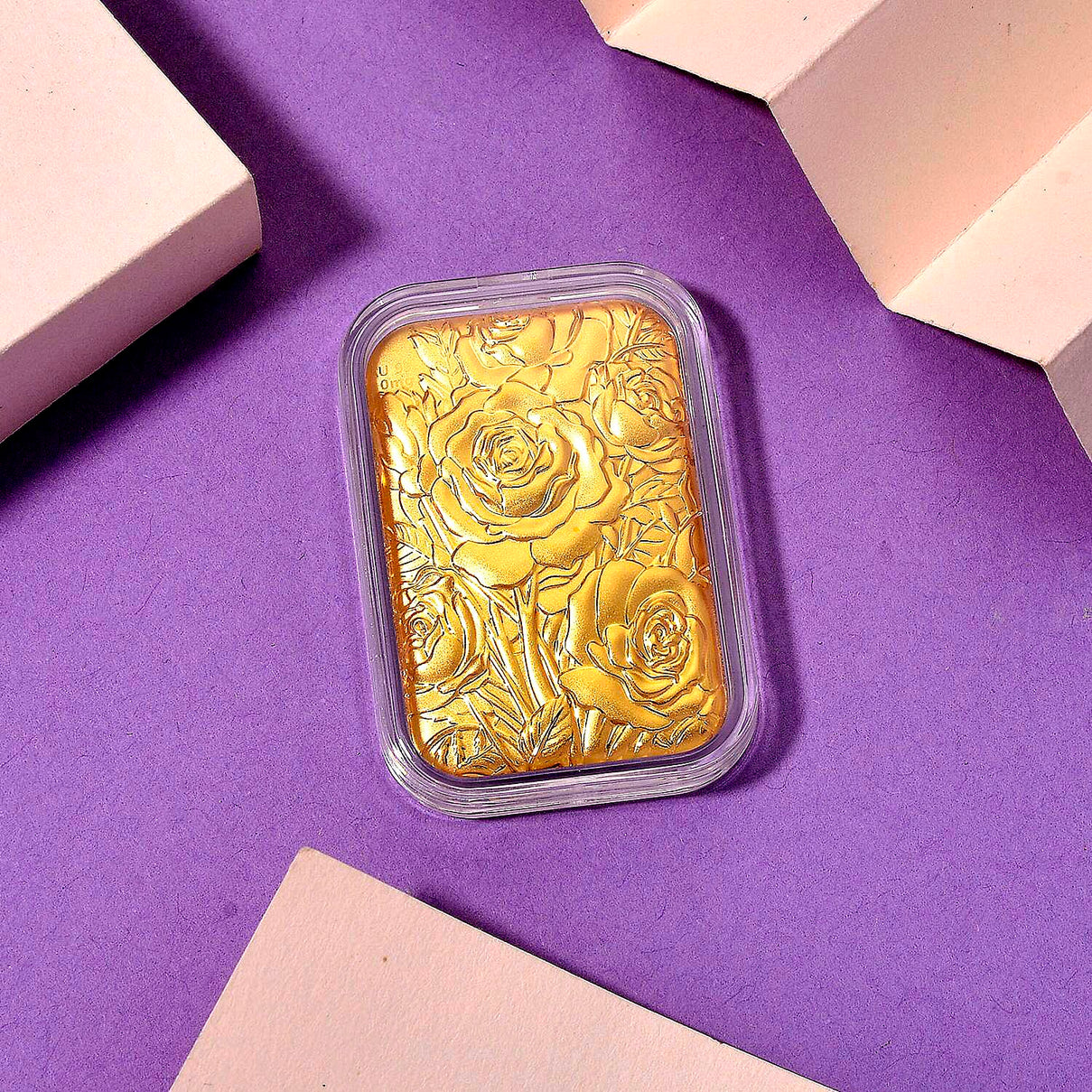 24K Gold (99.9% Purity) Embossed Rose Collectable 8325205 2