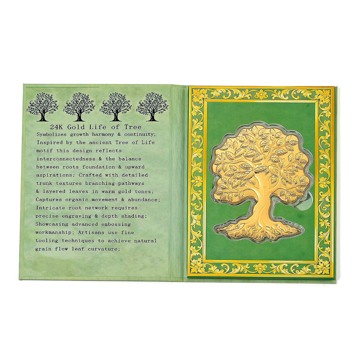24K Yellow Gold (99.9% Purity) Tree of Life Piece â€“ 12cm 8378343 5