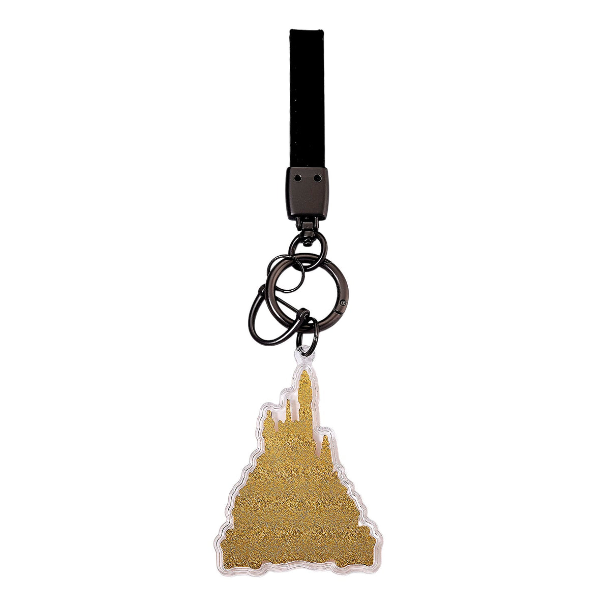 24K Yellow Gold Castle Key Chain V32602722 4