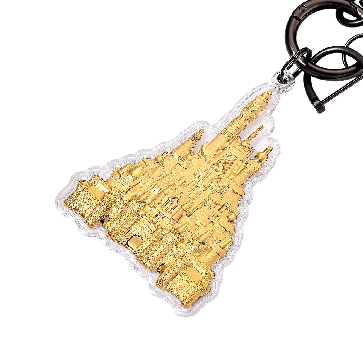 24K Yellow Gold Castle Key Chain V32602722 5