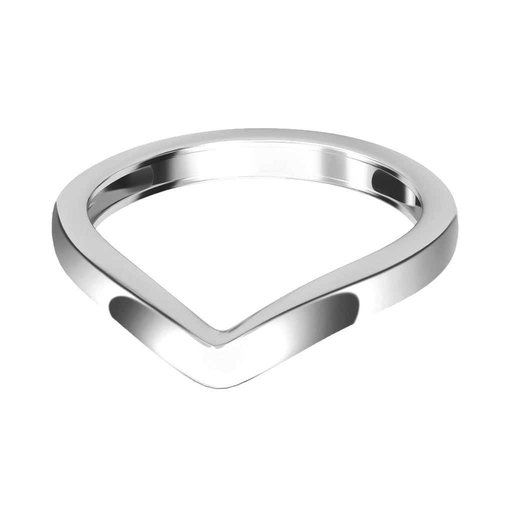 Royal Bali Collection - Platinum Overlay Sterling Silver Wishbone Ring_2599143