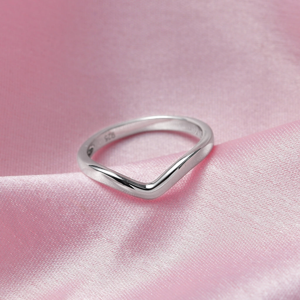 Royal Bali Collection - Platinum Overlay Sterling Silver Wishbone Ring_2599143_1