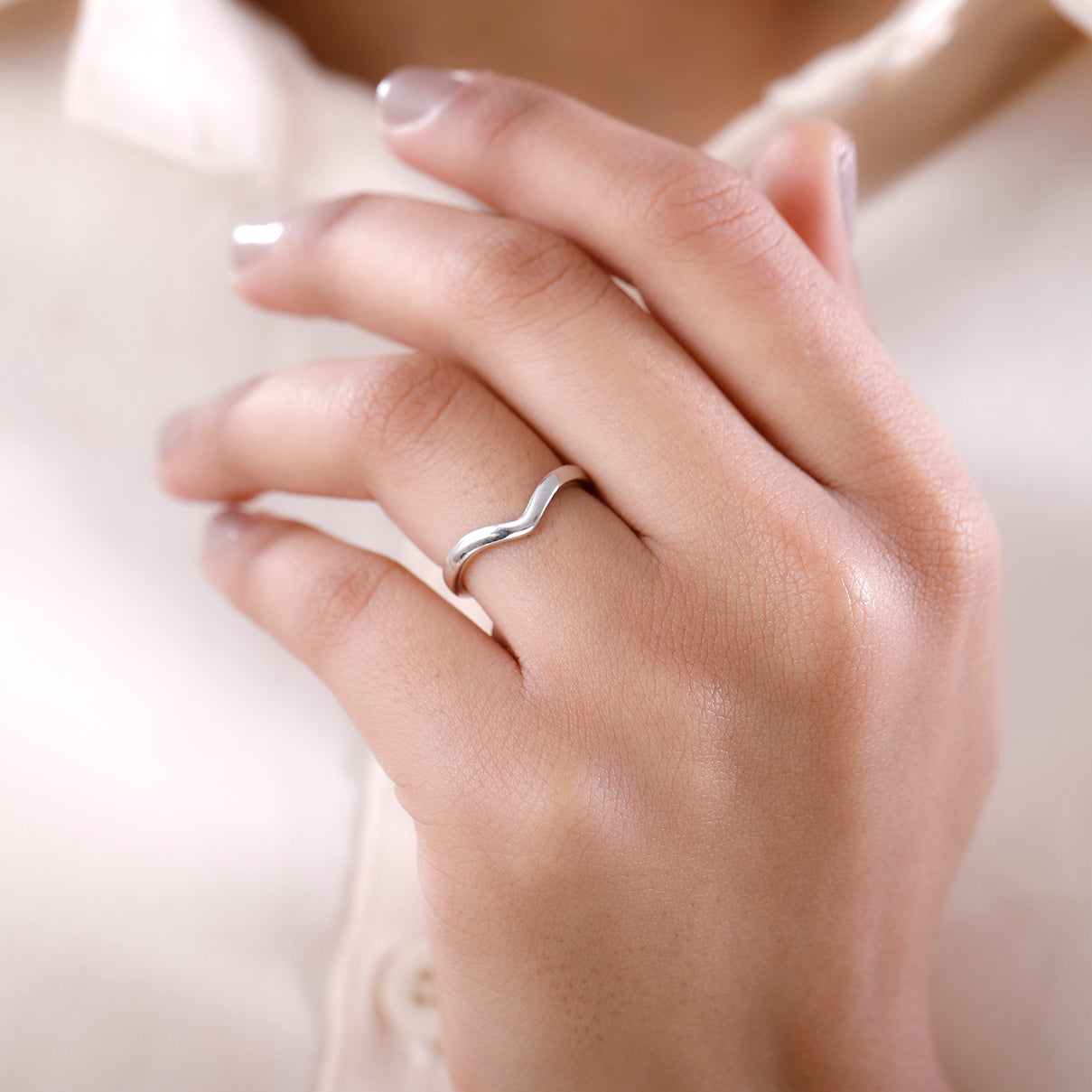 Wishbone Ring in Yellow Gold Plated Sterling Silver 2599143 3