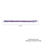 Amethyst Beads Bracelet (Size - 7.5) in Sterling Silver 25.50 Ct.