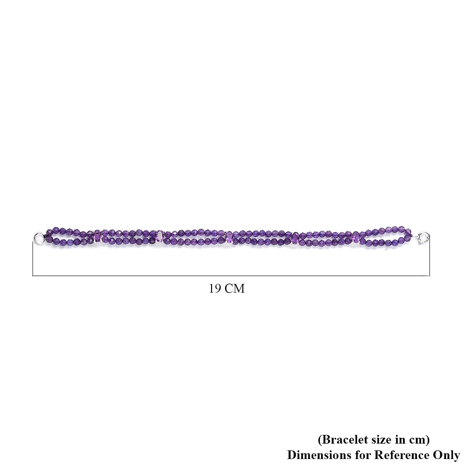 26.74 Carat Amethyst Beads Bracelet Size - 7.5 in Sterling Silver 7146895 5