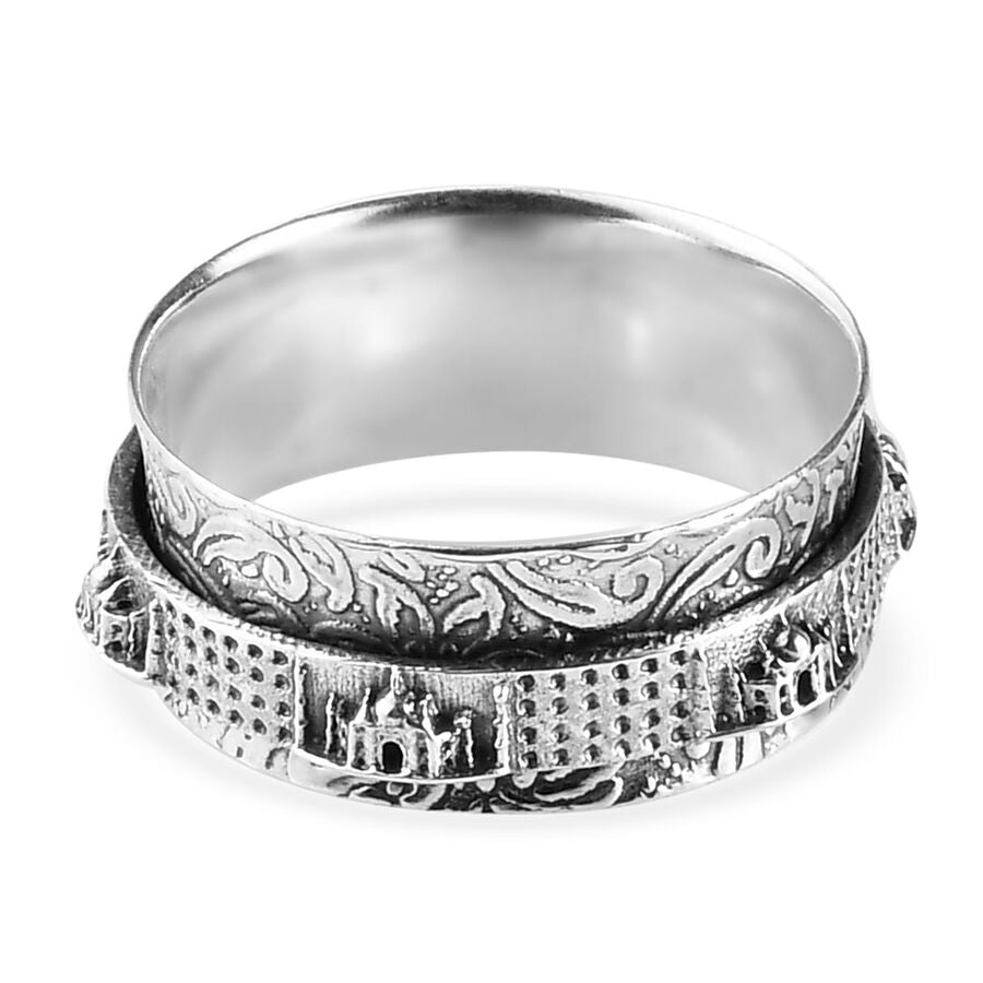 Taj Mahal Band Ring in Sterling Silver 3661460 5