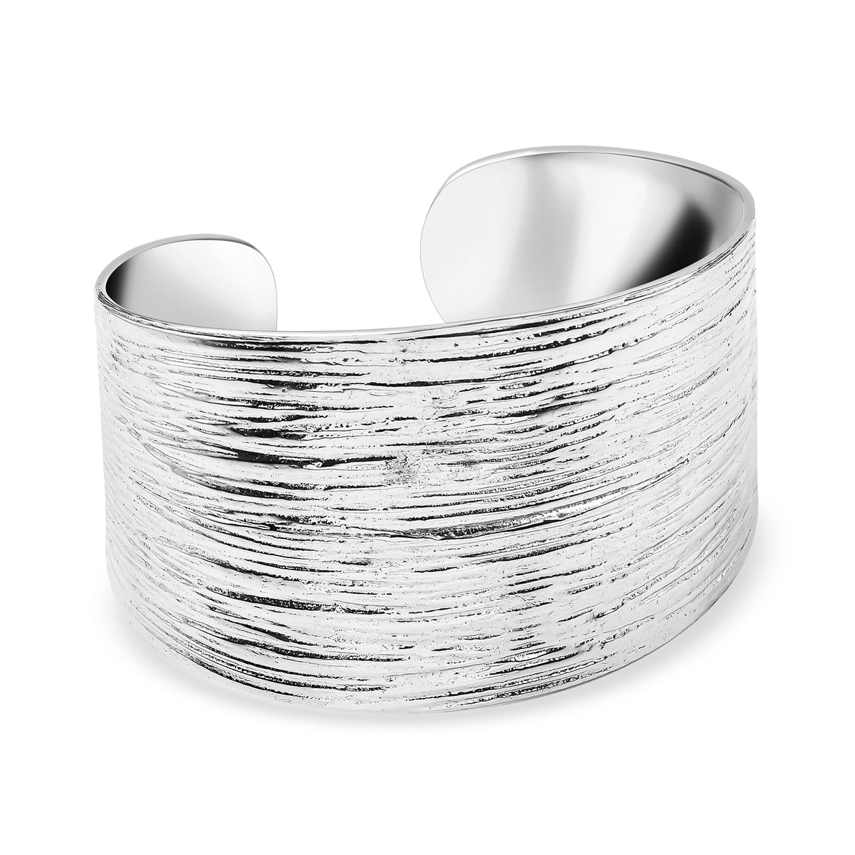 RACHEL GALLEY Rhodium Overlay Sterling Silver Bangle, Silver Wt. 70.7 Gms 2815910 0