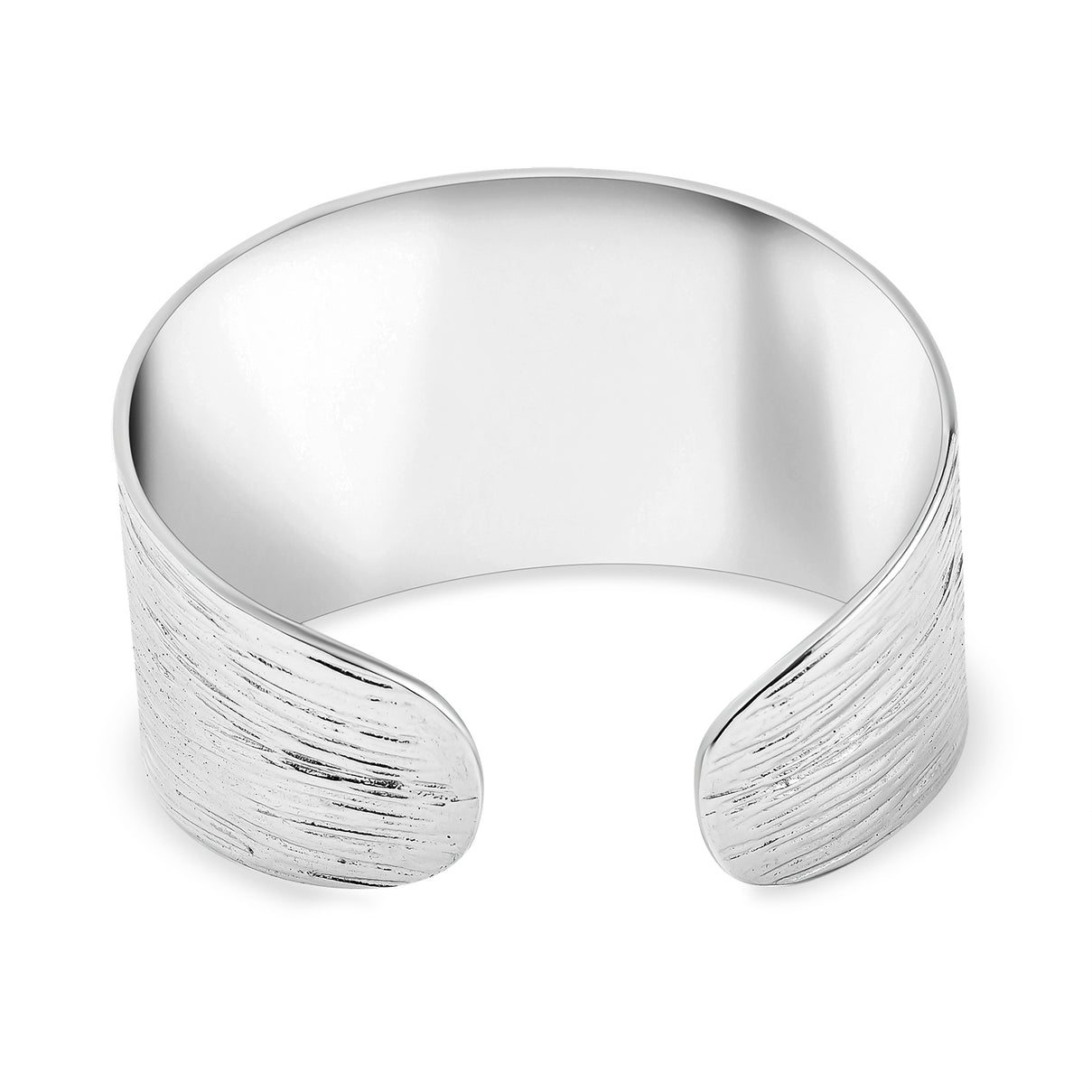RACHEL GALLEY Rhodium Overlay Sterling Silver Bangle, Silver Wt. 70.7 Gms 2815910 3