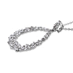 GP - Natural Diamond & Blue Sapphire Pendant with Chain (Size 20) in Rhodium Overlay Sterling Silver 0.54 Ct._2844920_3