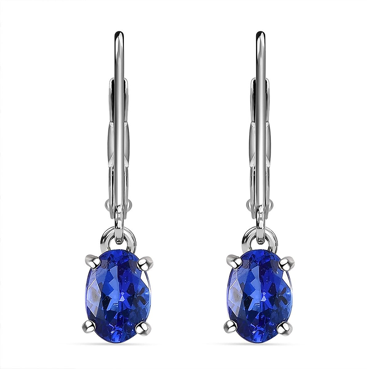RHAPSODY 1.5 Carat AAAA Tanzanite Solitaire Lever Back Earrings in Platinum 2897574 0