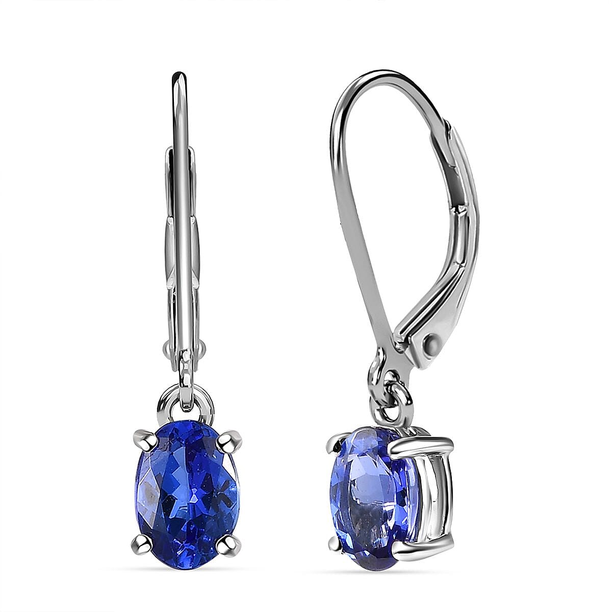RHAPSODY 1.5 Carat AAAA Tanzanite Solitaire Lever Back Earrings in Platinum 2897574 4