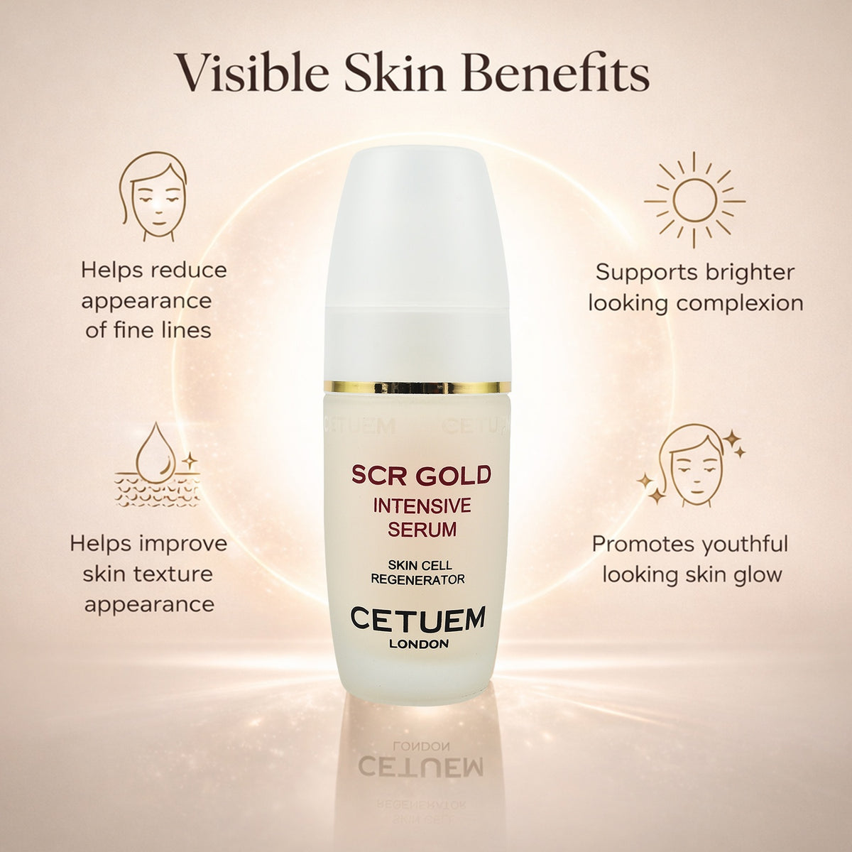 Cetuem: SCR Gold Anti-Ageing, Anti-Oxidant Gold Regenerator Serum - 50ml 2912905 3