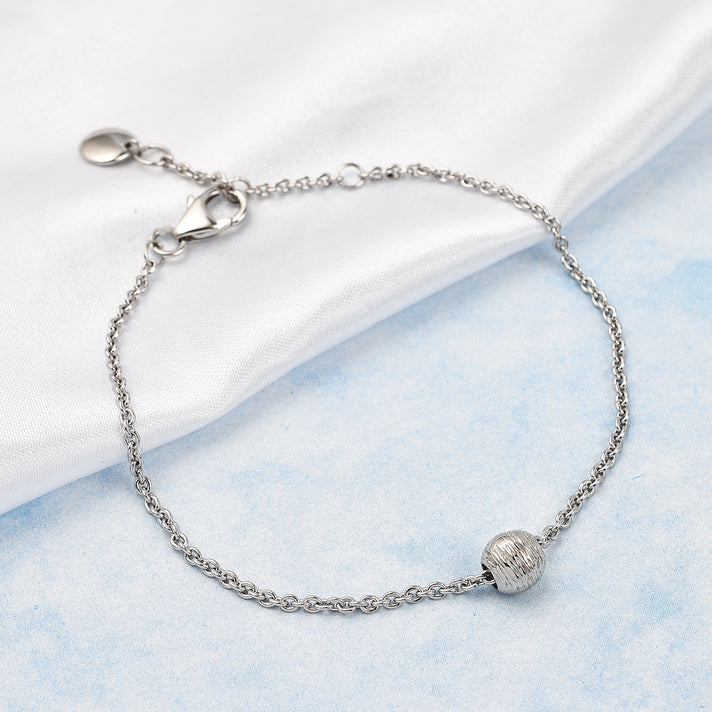 RACHEL GALLEY Rhodium Overlay Sterling Silver Bracelet (Size - 7 / 7.5 / 8) 2938768 2