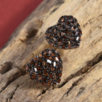 GP - Red Diamond & Blue Sapphire Heart Earrings with Push Back in Platinum Overlay Sterling Silver 0.50 Ct._2964469_1
