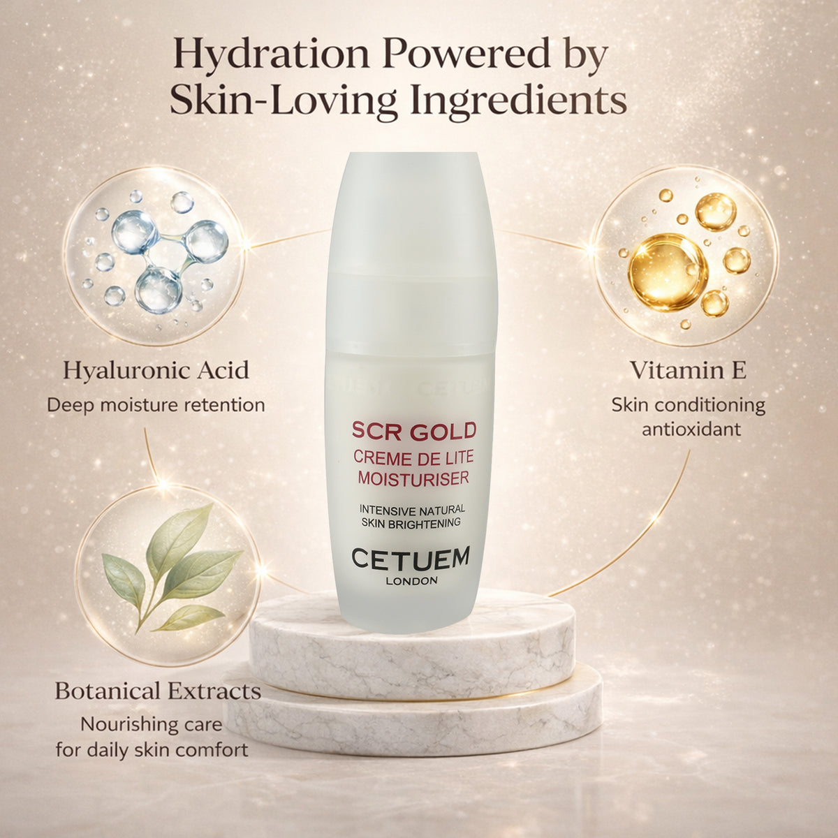 Cetuem Creme De Lite Moisturise with Skin Lightening Complex, Ceramide Oil and vitamins C and E for Youthful, Glowing Skin 2984483 3