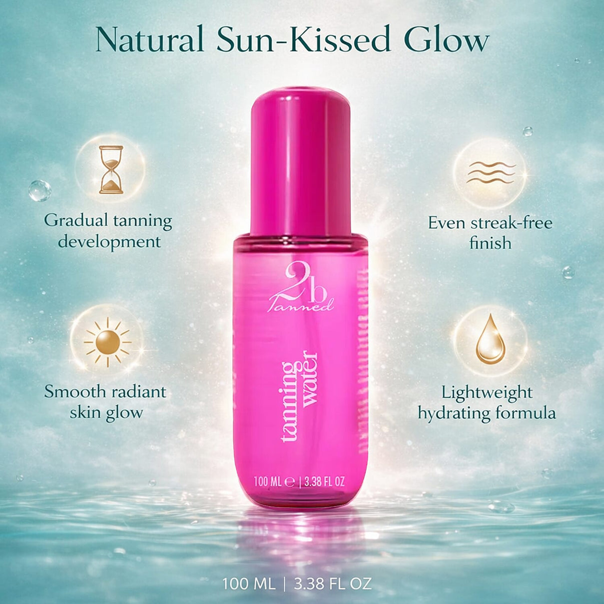 2bTanned Self Tanning Water - 100ml 8479810 3
