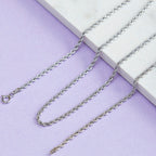 9K White Gold  Chain (Size - 18),  Gold Wt. 2 Gms