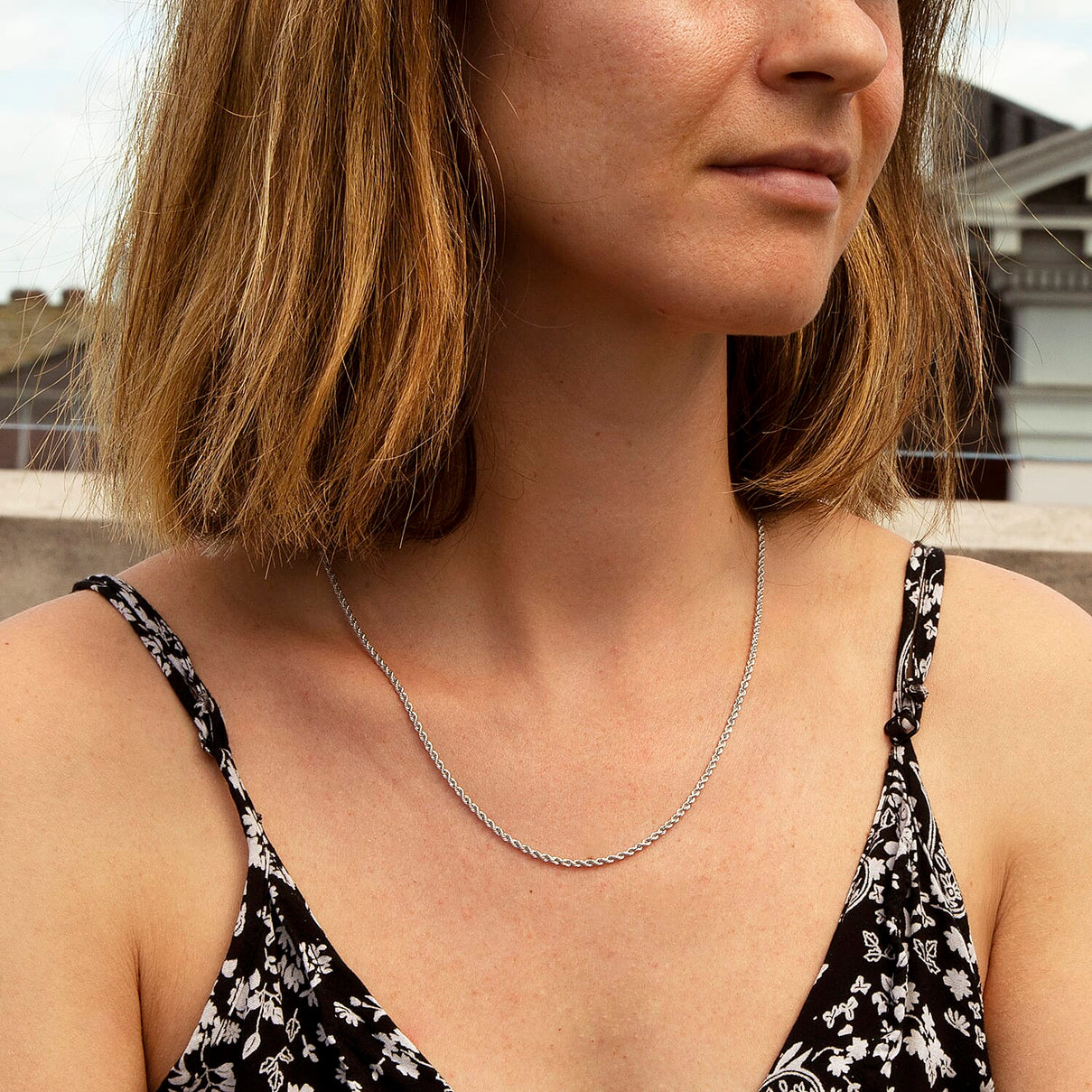 2mm Hollow Rope Chain 20 Inch in 9K White Gold 7581509 2