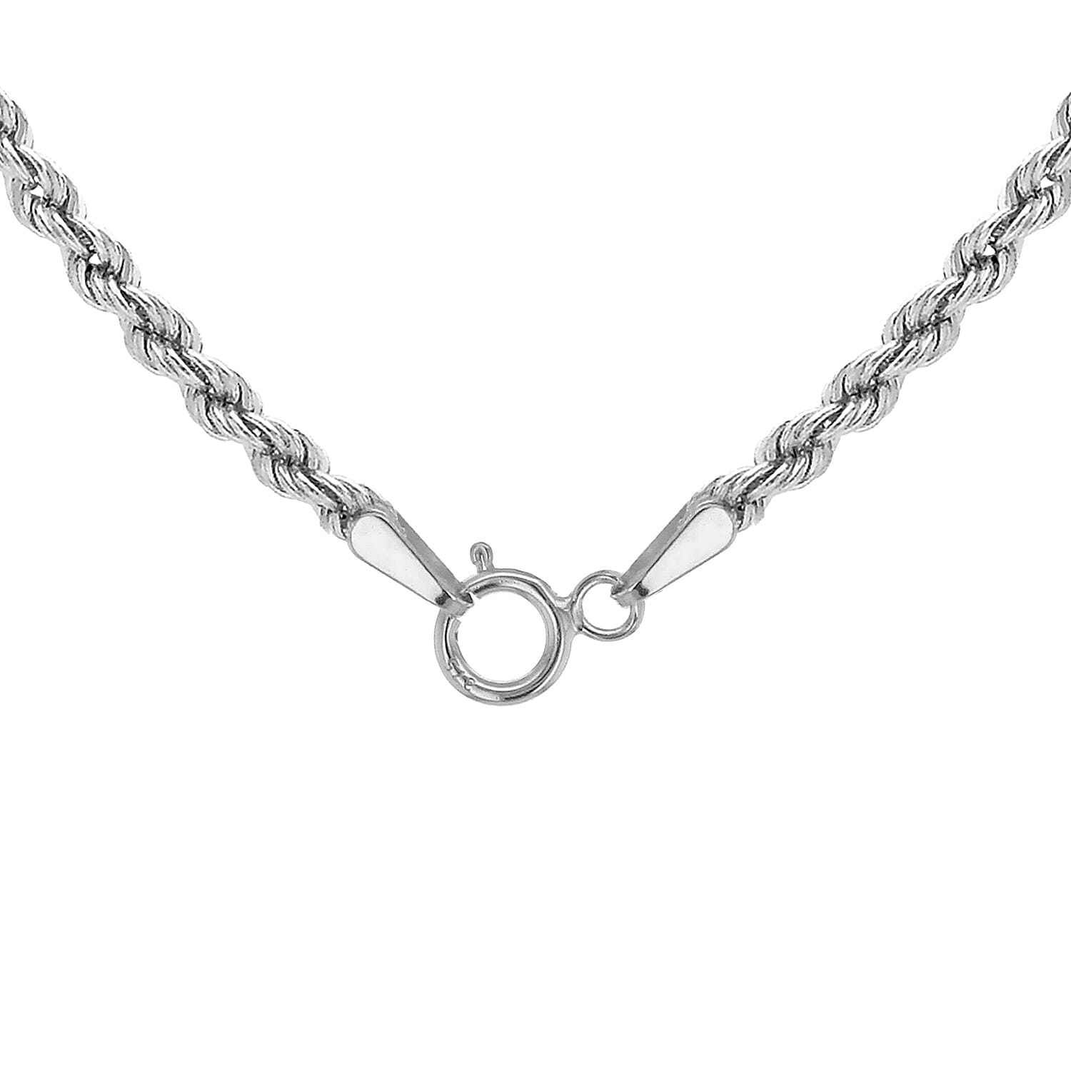 2mm Hollow Rope Chain 20 Inch in 9K White Gold 7581509 4