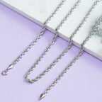 9K White Gold  Chain (Size - 24),  Gold Wt. 5.3 Gms