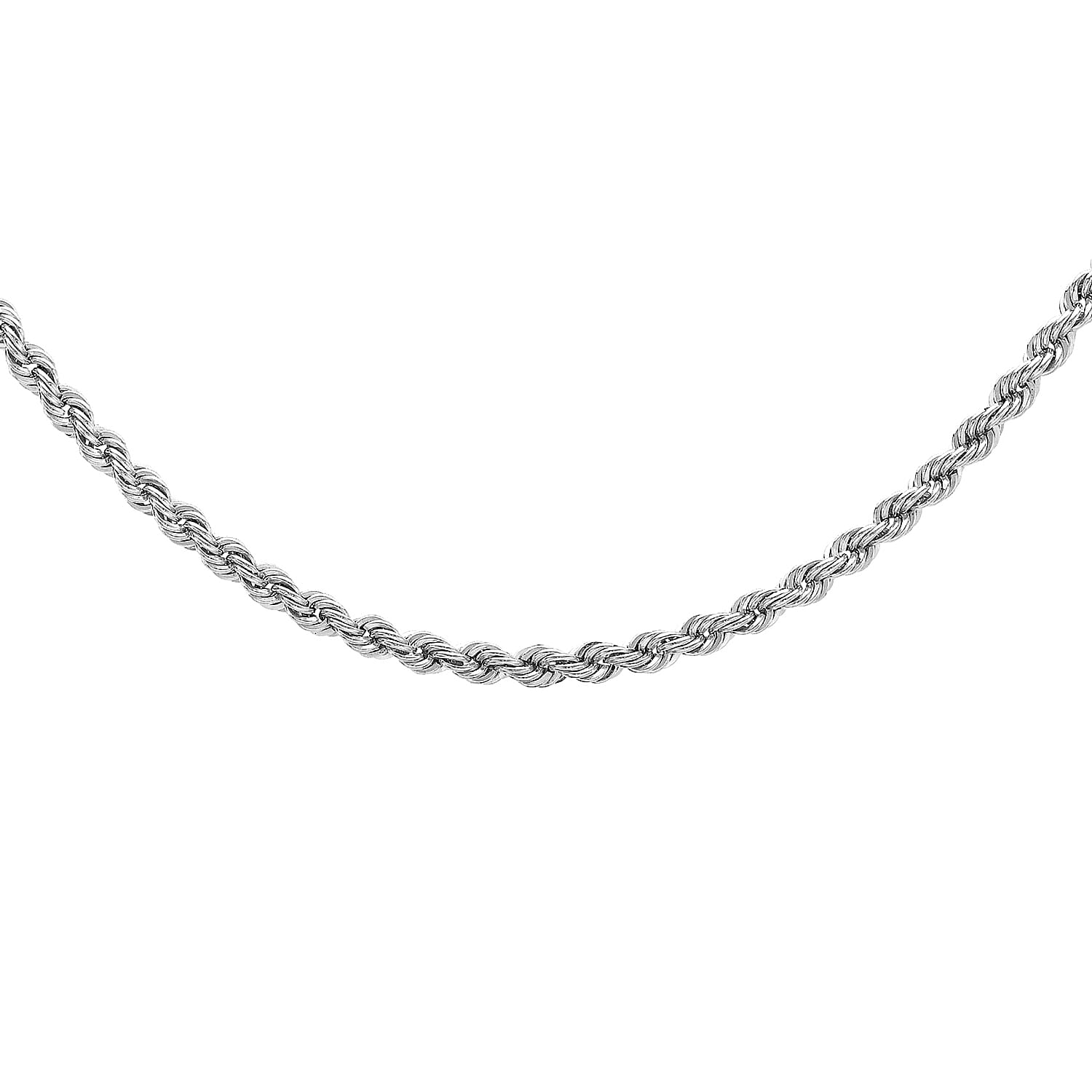3.2mm Hollow Rope Chain 24 Inch in 9K White Gold 7581067 3