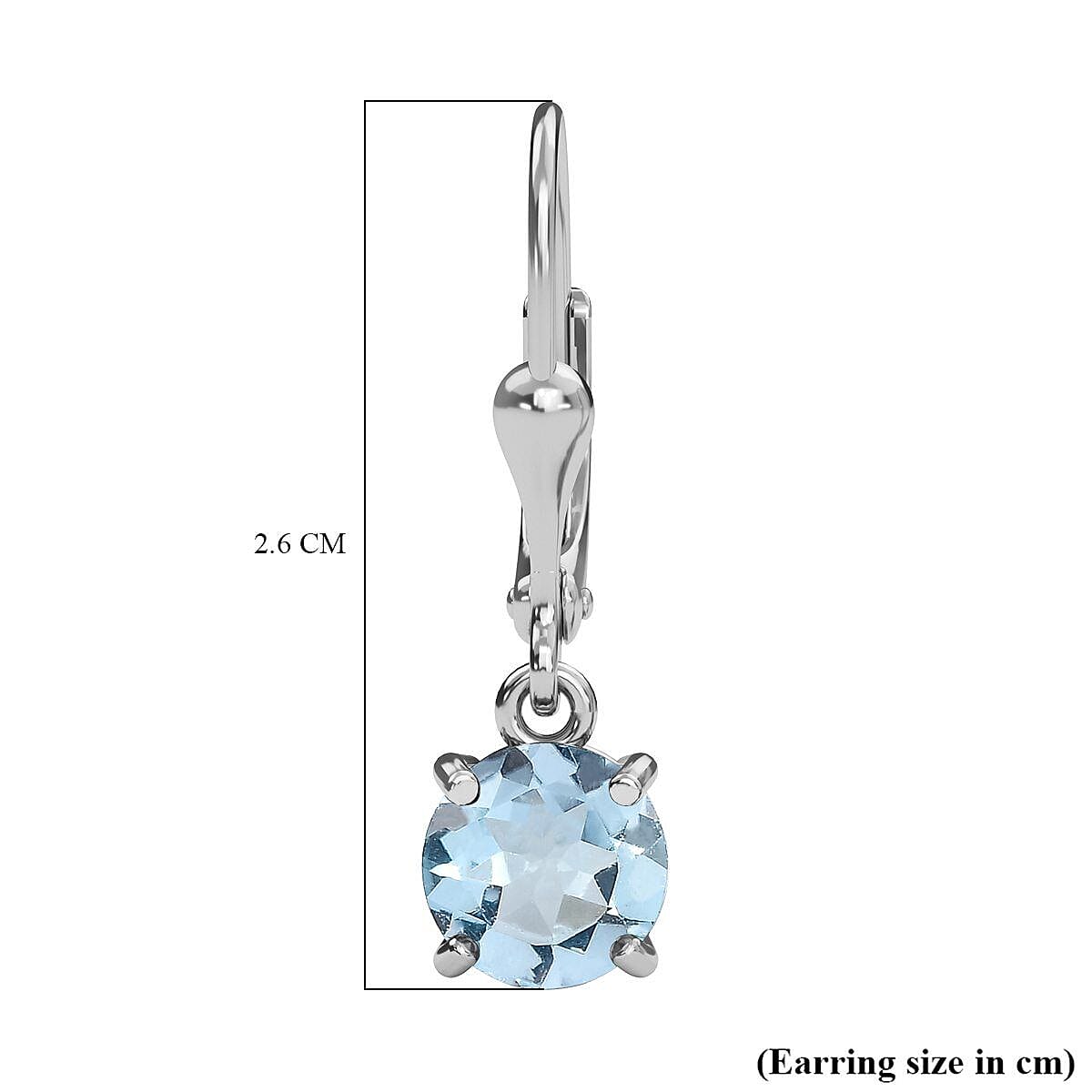 3 Carat AA Sky Blue Topaz Solitaire Drop Earrings in Platinum Plated Sterling Silver 3341910 6