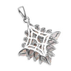 D'Joy Ethiopian Welo Opal Cluster Pendant in Platinum Overlay Sterling Silver 3.27 Ct.