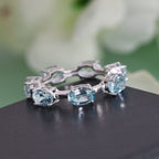 Sky Blue Topaz Ring in Sterling Silver 3.0 Ct.