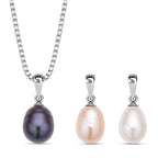 Set of 3 Fresh Water Pearl Pendant with Chain (Size 20) 15.00 Ct.