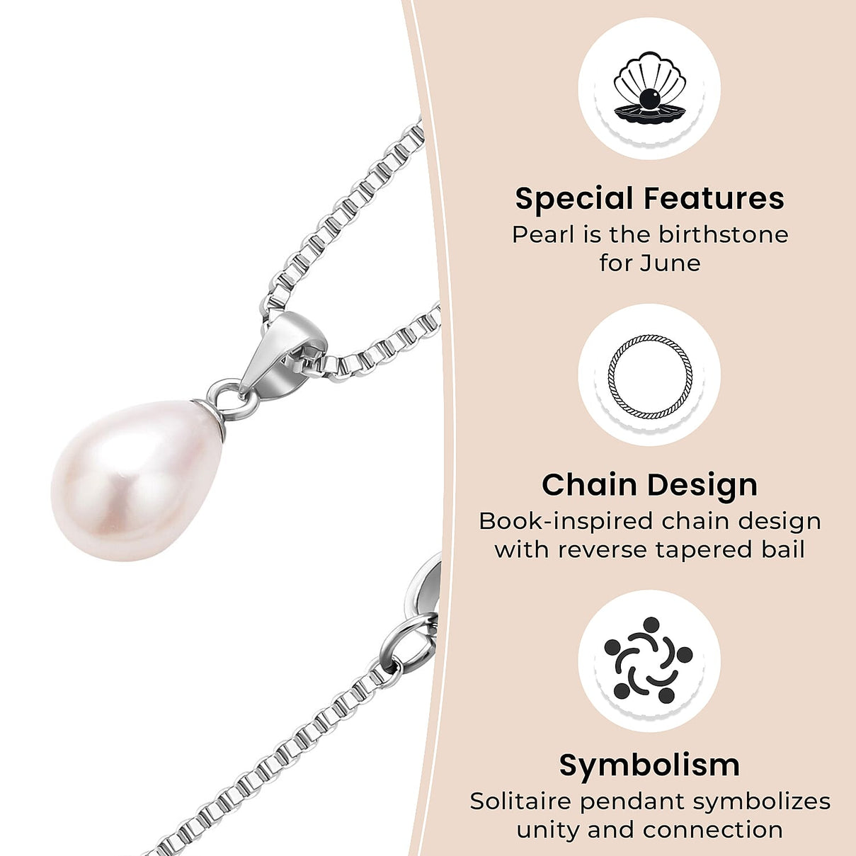 3 Fresh Water Pearl Pendant with 1 Chain (Size 20)Â  4120980 4