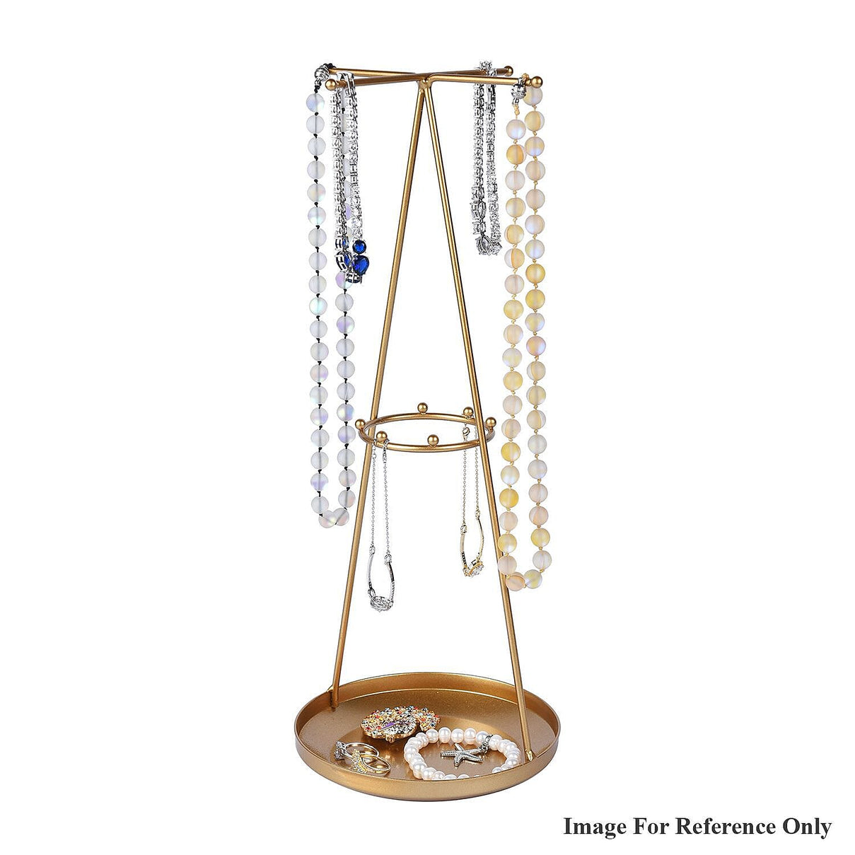 3 Layer Cone-Shaped Jewellery Rack (Size 37x15x15 Cm) - Gold 6726218 2