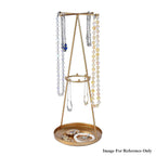 3 Layer Cone-Shaped Jewellery Rack (Size 37x15x15 Cm) - Gold